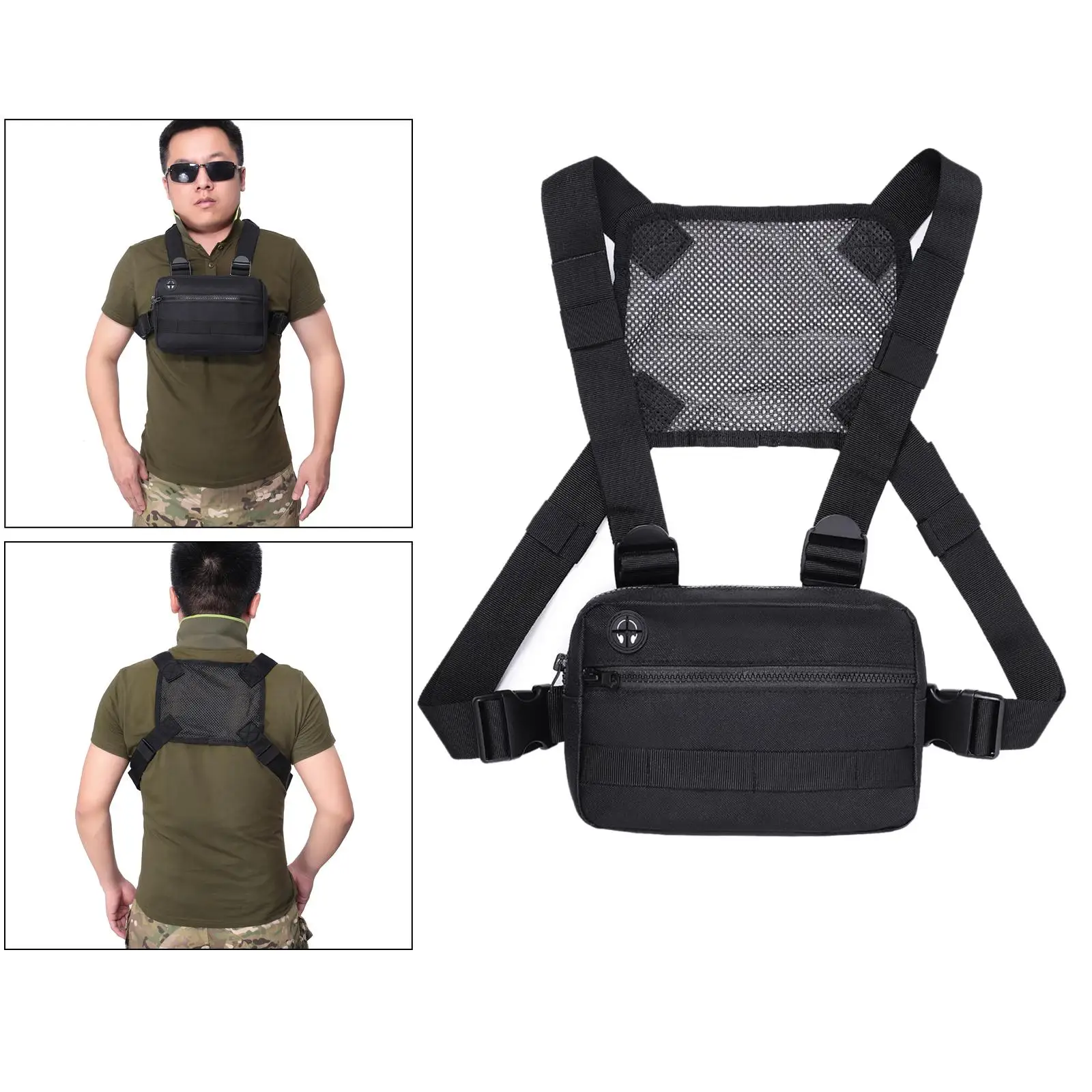 Vest Running Chest Rig Bag Hip Hop Streetwear  Bags Pouch