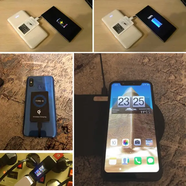 Chargeur sans fil récepteur QI de charge Pad adaptateur pour téléphone pour  le type-C - Android DCCDQ114