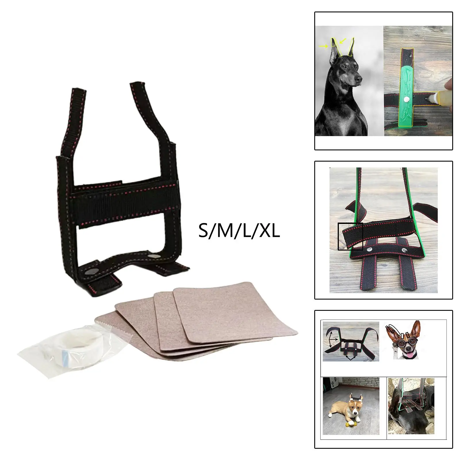 Pet Ear Stand up Support Ear Care Adjustable Ear Straighten Pet Ear Sticker for Small Medium Large Dogs German