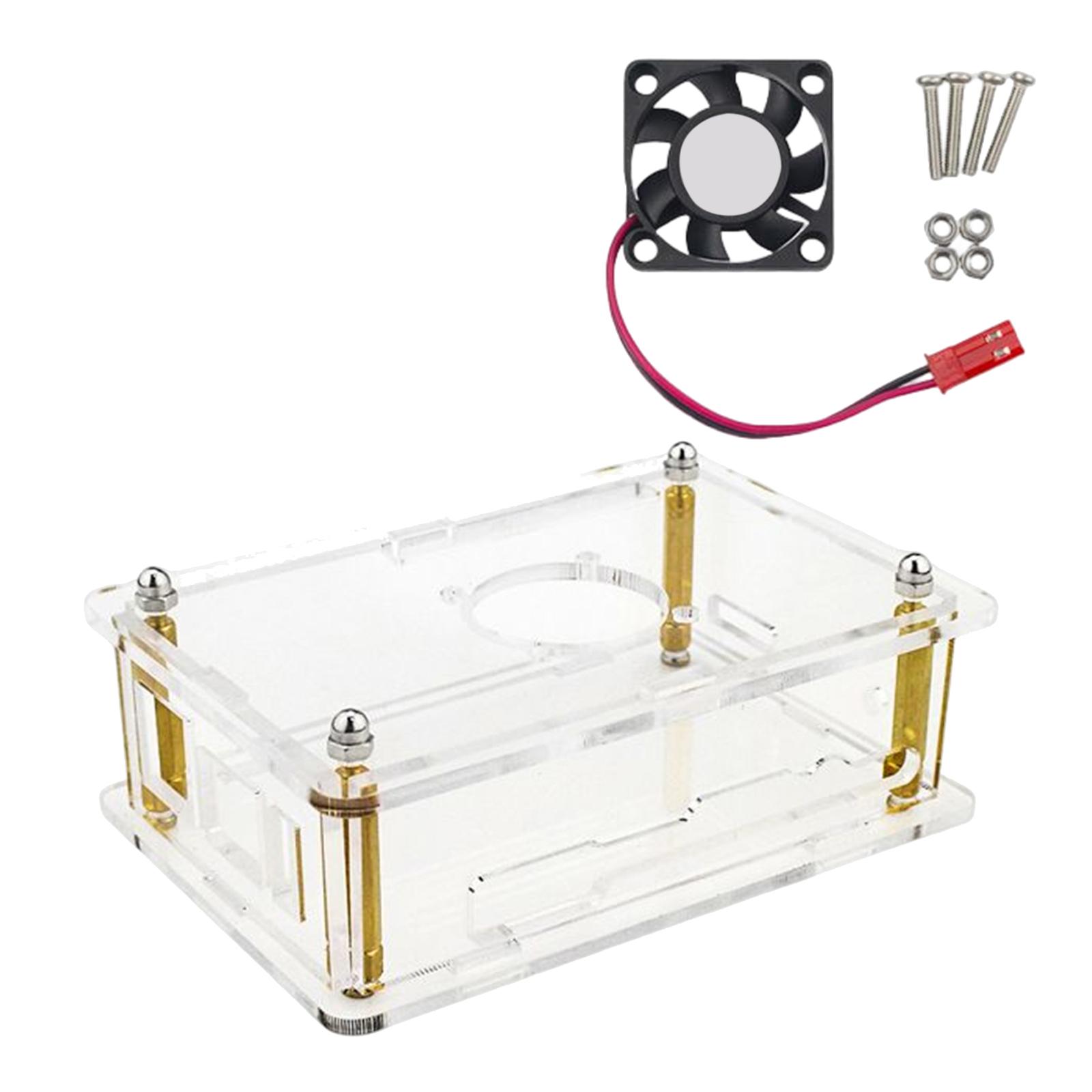 Clear Acrylic Case Copper Aluminum Heat Sink Enclosure Dustproof Accessories Protector Protection Shell for Computer Motherboard