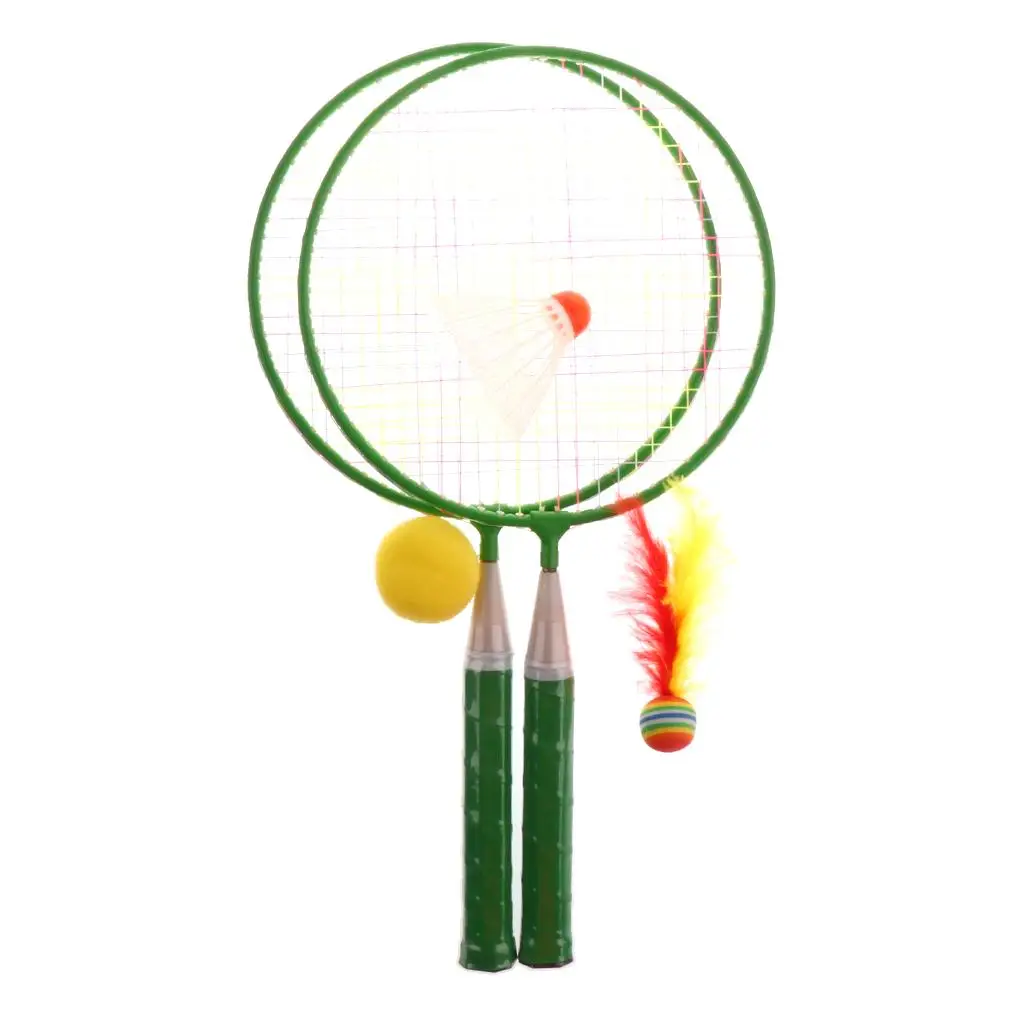 Kids Children Portable Mini Badminton Tennis Rackets Birdie Set with Carry Bag Sport 4 Color Options