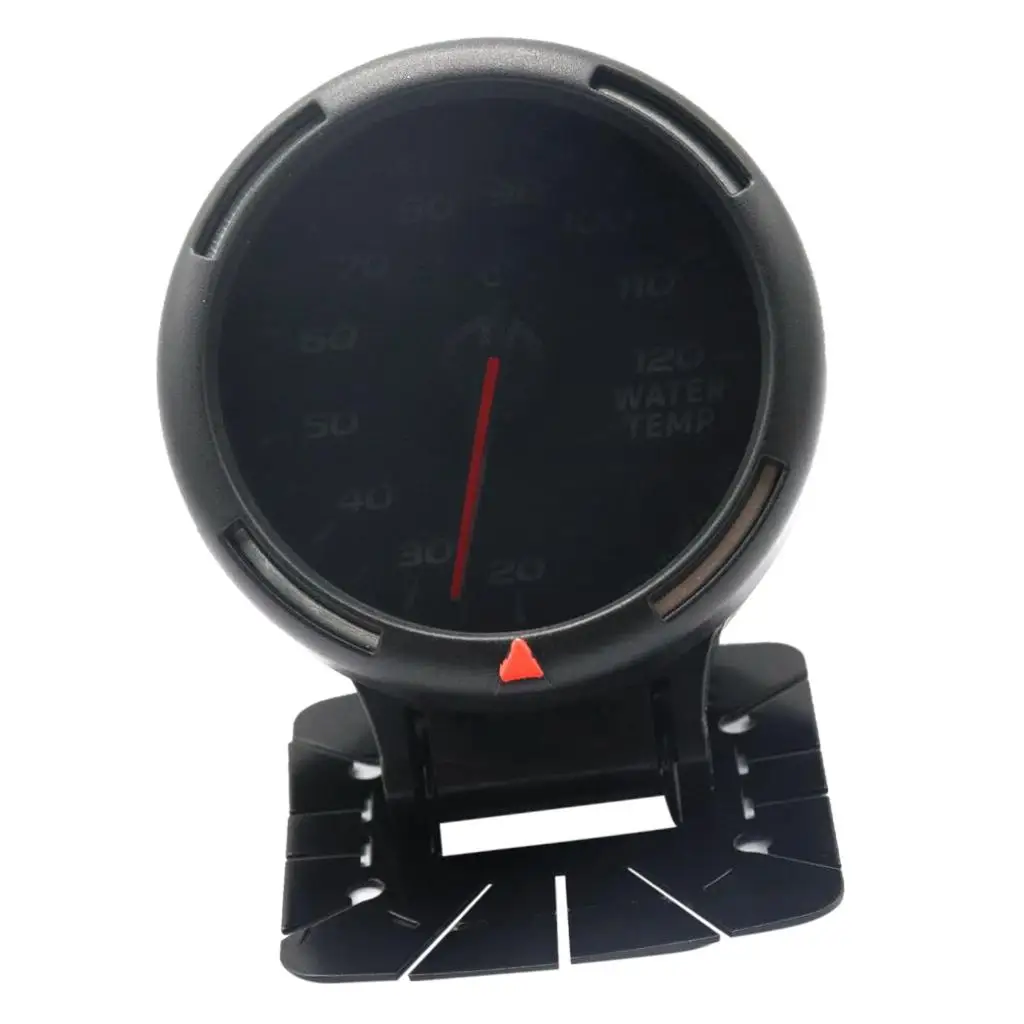 60mm Car Water Temperature Gauge With Sensor Black Face 20-120 Celsius