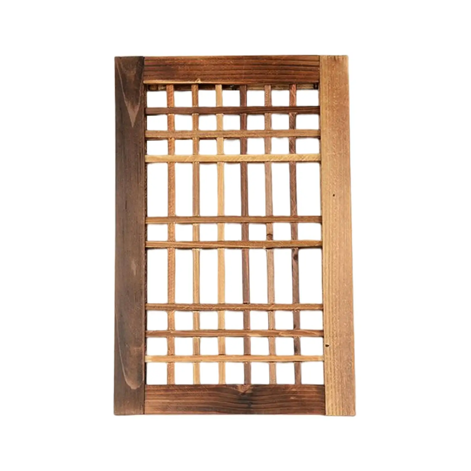 Wooden Lattice Window Frame for Window, Wall Pediment for Entrance, Living Room Easy to Hang Simple Old Style Vintage Light