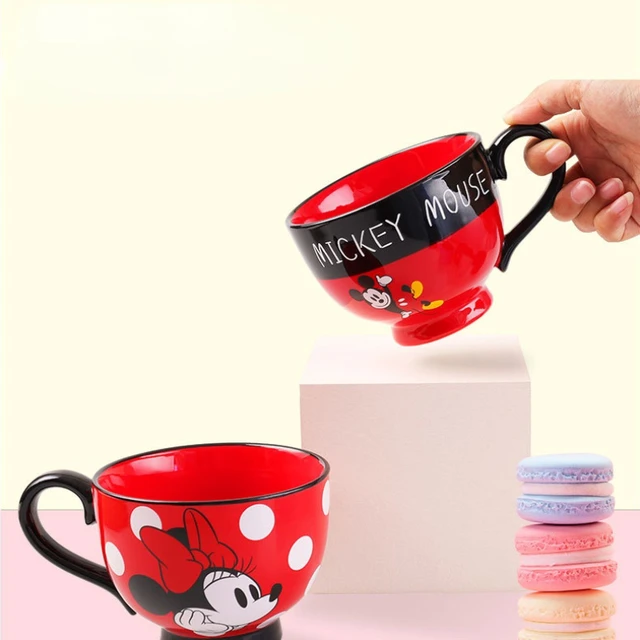 Taza Disney de Cerámica 450 ml con Tapa Forma de Esfera Mickey