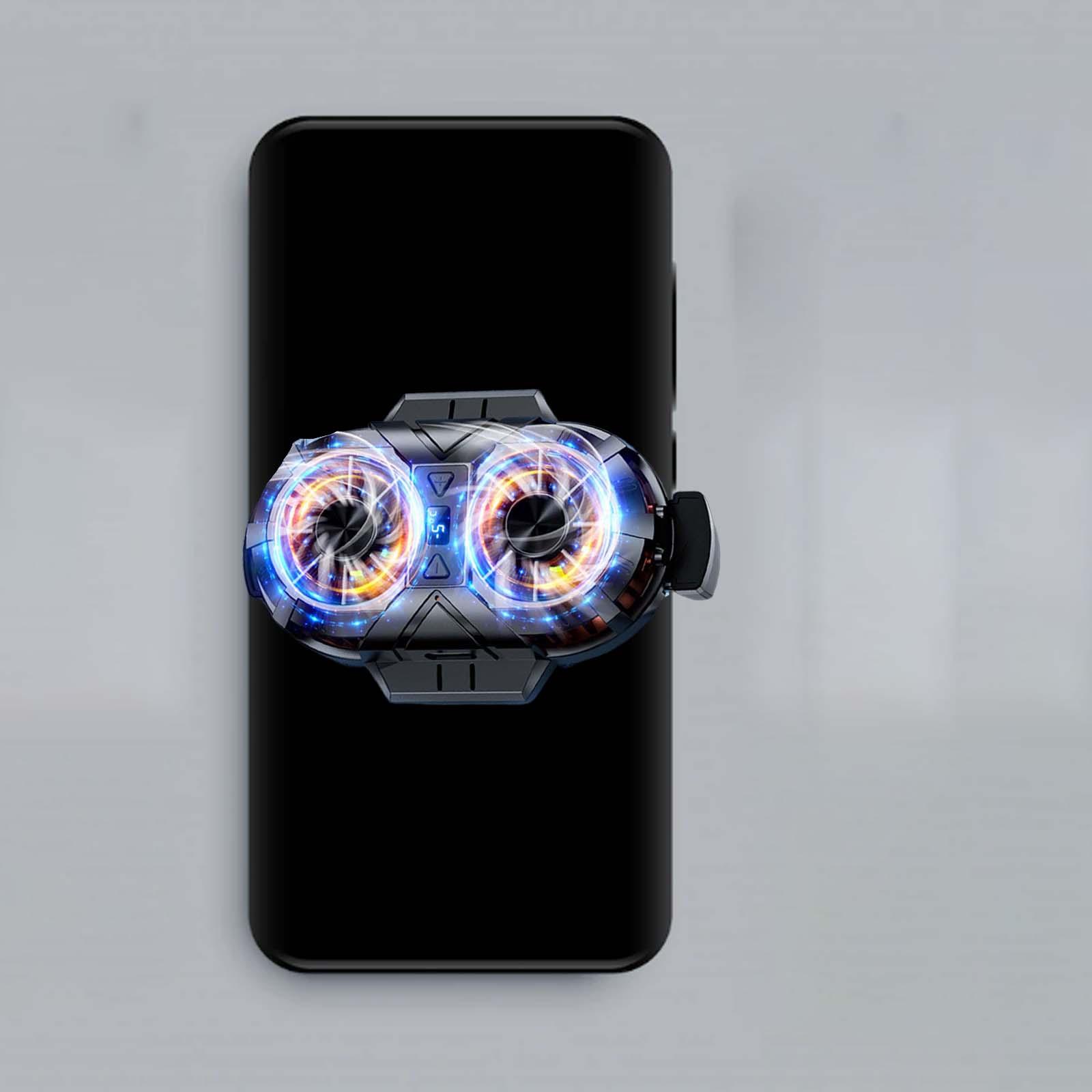 Portable Phone Cooler Heat Dissipation Rechargeable Cellphone Radiator for Width of 69mm-92mm Playing Games Lives Watch Videos
