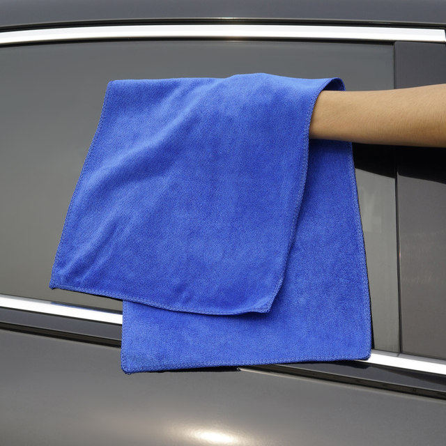 5/20Pcs Soft Blue Thin Car Wash Microfiber Towels Drying Cloth Hemming Wash  Towel Water Suction Polishing Car Cleaning Tools