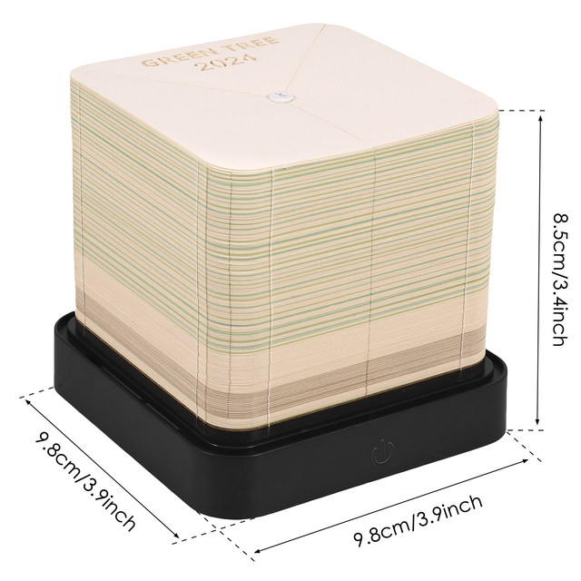 LED Block 2024 3D Notepad Memo Pad Sakura Treehouse LED 3D Calendar Block  Notes Offices Paper Notes Christmas Birthday Gift