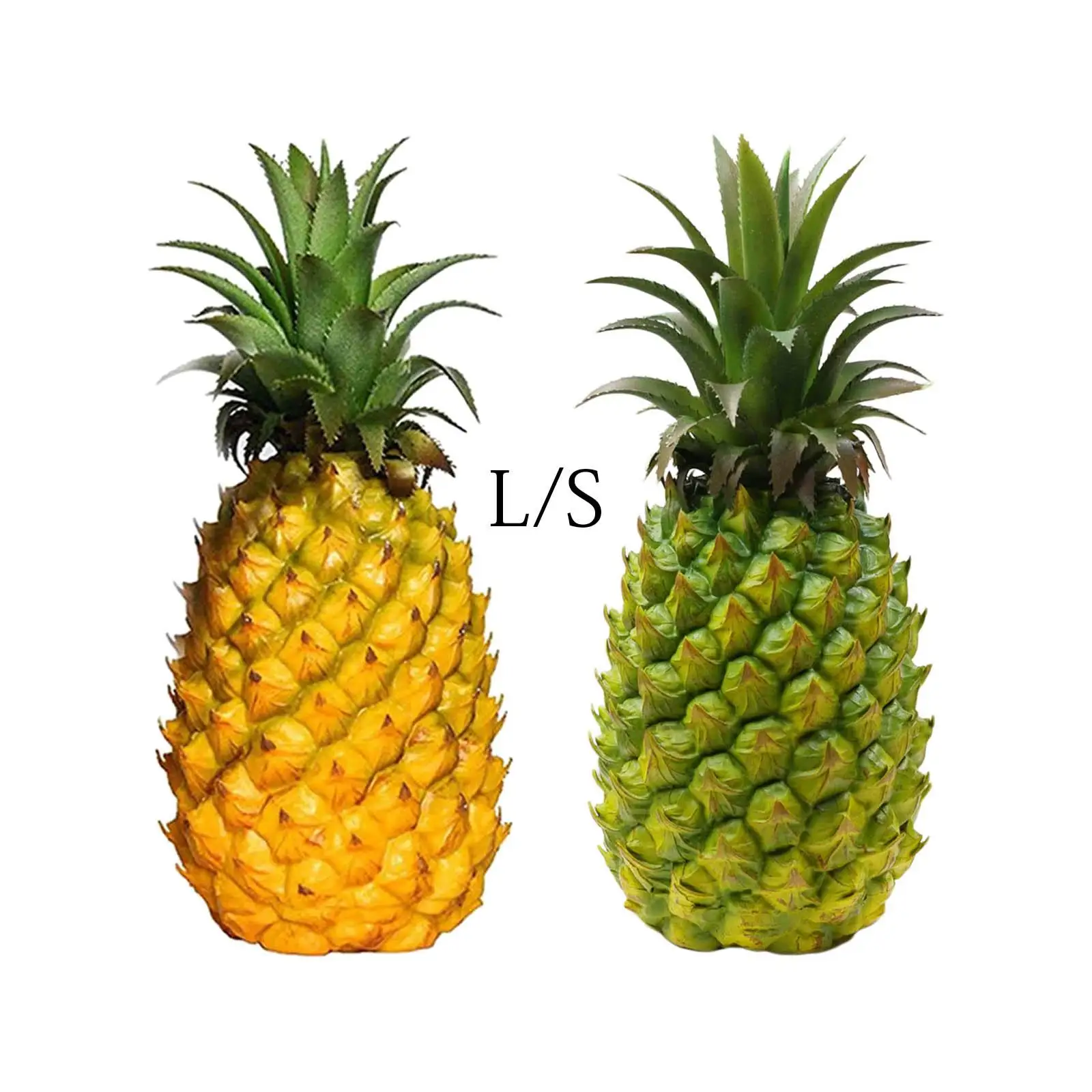 Artificial Pineapple Figurine Fake Fruit Plant Display for Bedroom Cabinet