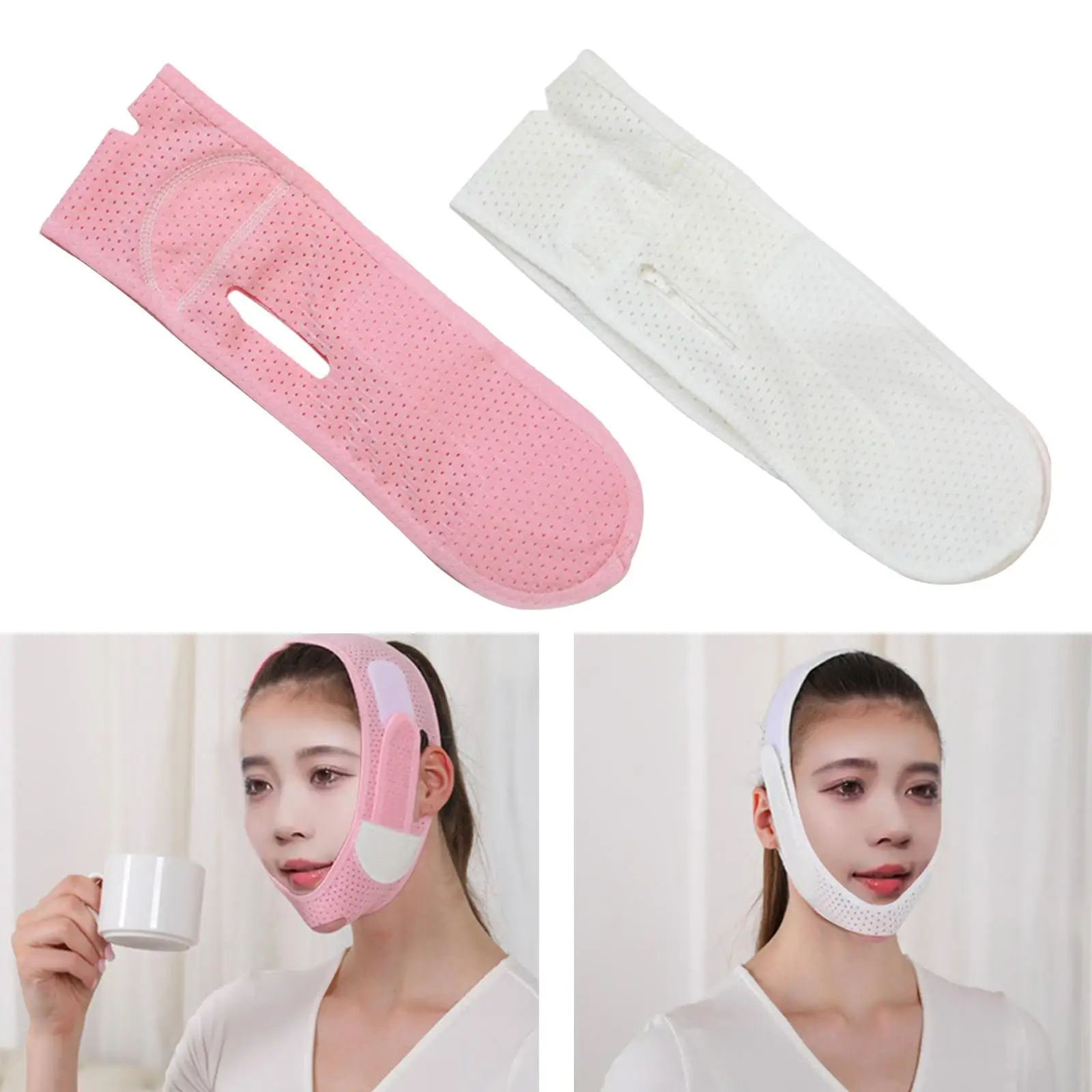 Elastic V Line Face Slimming Strap V Shaped Cheek Lift up Bandage Patch for Firming Anti Aging Eliminate Sagging Skin Slim Women