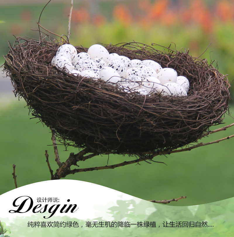 Title 7, Bird Cage Round Rattan Bird Nest Easter Handmad...