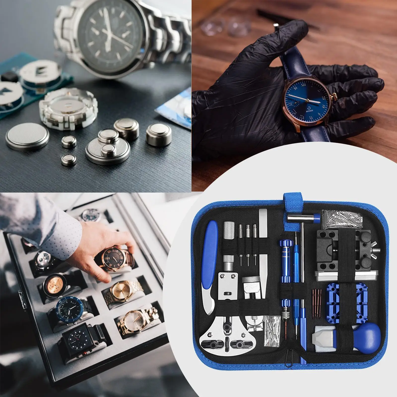 185x Watch Repair Kit Professional Watch Battery Replacement Tool Kit Durable Watch Repair Tool Screwdriver Tool Set