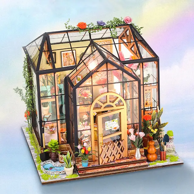 1pc Dollhouse Kit Tiny House Building Kit Miniatures, Creative DIY  Miniature Dollhouse Kit Cottage Building Kits Birthday Xmas Gifts