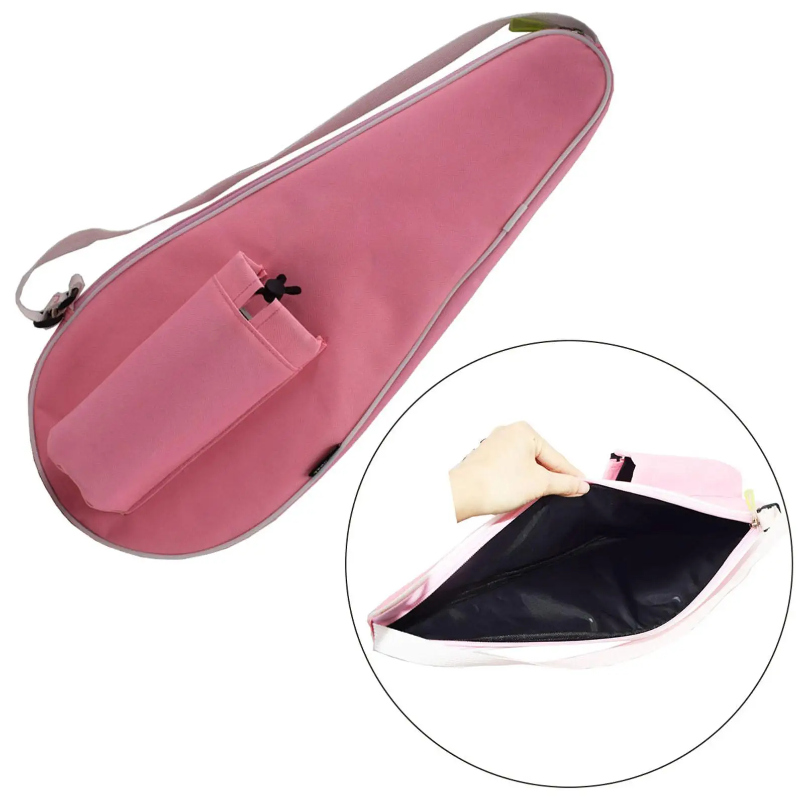 Badminton Racket Bag Waterproof Holder Case Racket Cover Dustproof Sports Bag for 3-12 Years Children Gift Pink Outdoor Sports