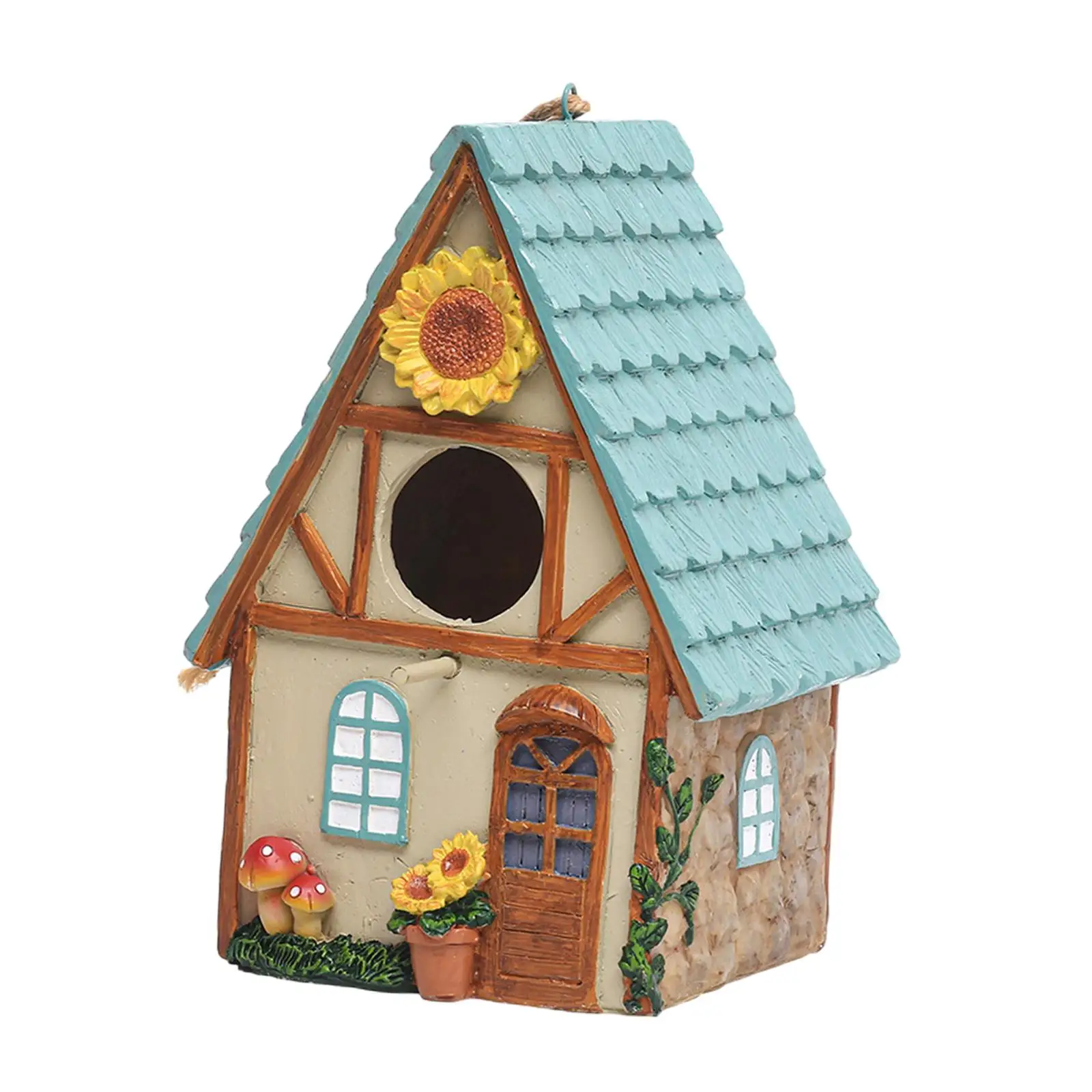 Bird House Weather Resistance Bird Nest Bird Cottages Nest Small Bird Rest Place for Backyard Gardening Gift Fence Garden Patio