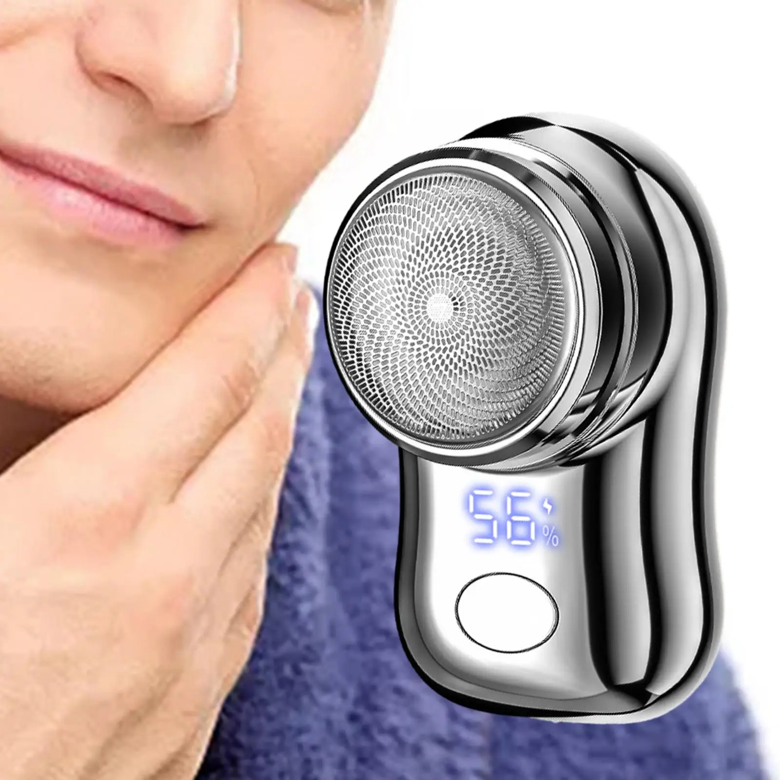 Electric Mini Shaver Hair Remover Trimmer Easy to Use Detachable Washable Head Electric Razor Beard Trimmer for Office