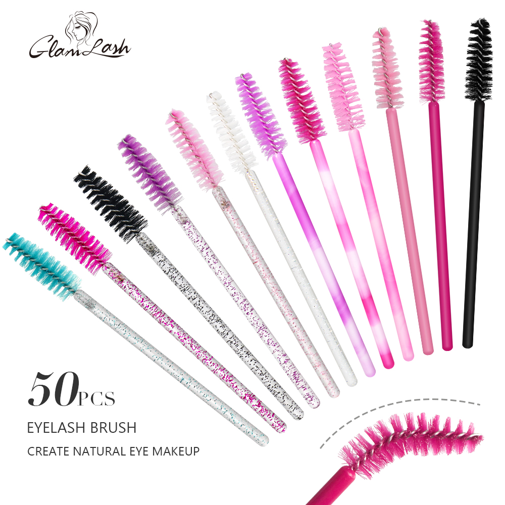 Best of GLAMLASH Wholesale 50Pcs Disposable Micro Mascara Wand Eyelash Extension Cleaning Brush Lash Eyebrow Brush Applicator Spoolers Reviews & Tips