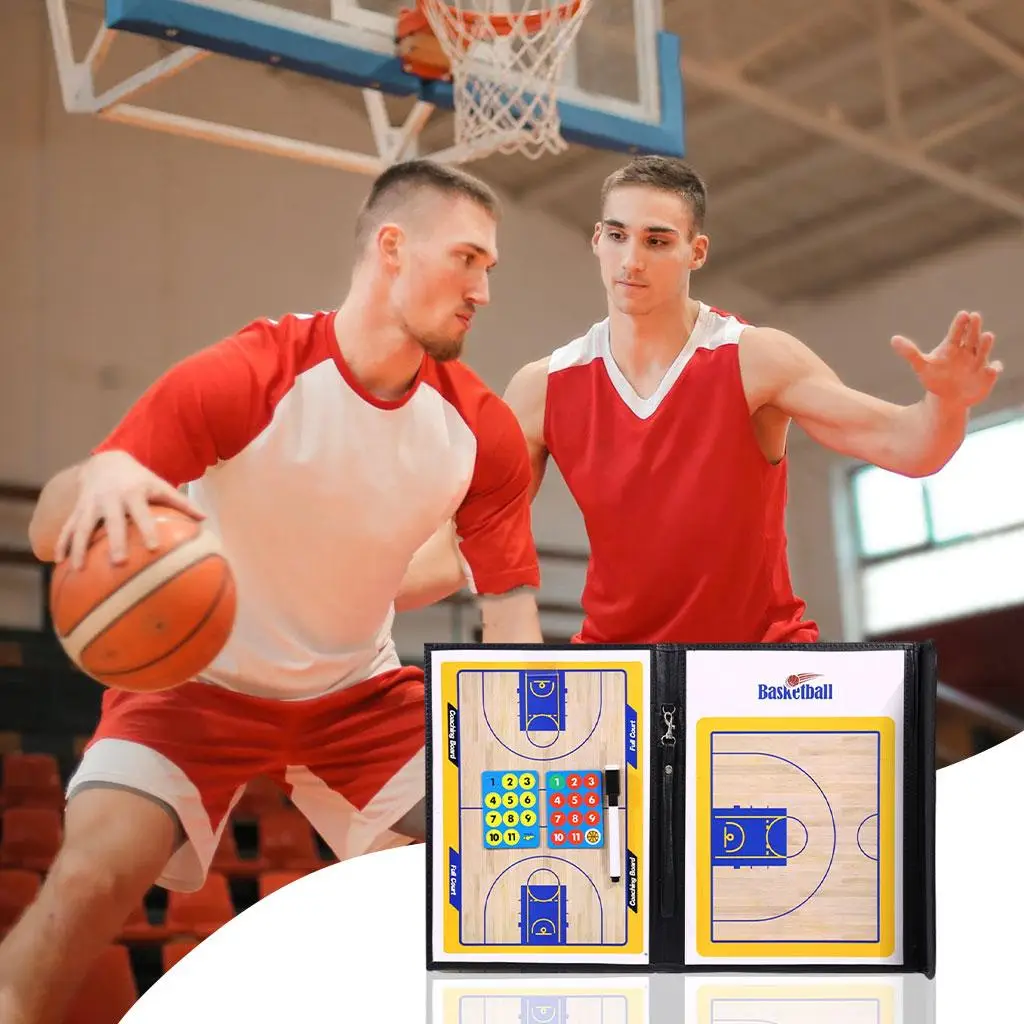 Basketball Soccer  Teaching Hangable Training Aid  Marker Board Foldable Portable Coaches Clipboard