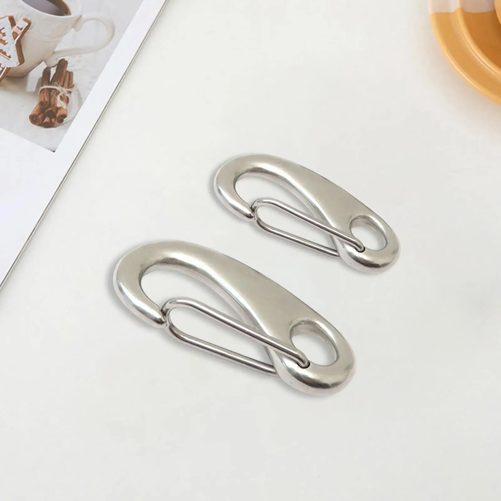 Durable Spring Snap Hook Clip Key Rings Improved SS316 Stainless Clasp Carabiners Clip for Scuba Diving