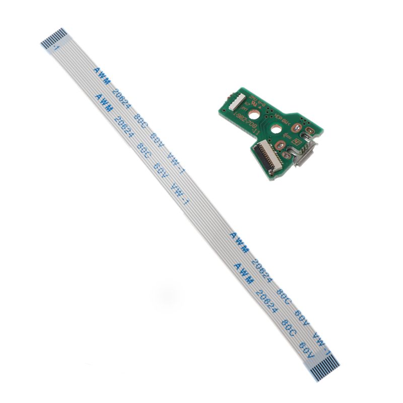 JDS-055 USB-Ladeans chluss buchse 12 Pin Flex band kabel mit Board & Schrauben dreher für Dualshock 4 Controller – Detail 5