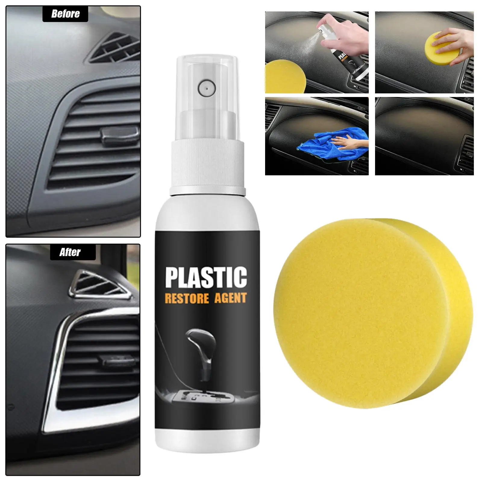 Multi Functional Car Plastic Restorer Plastic Agent Decal Agent for Car Exterior