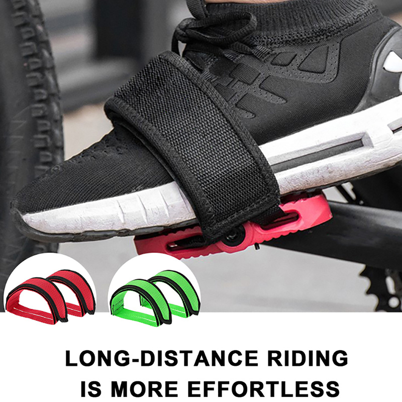 Description Picture 6 of item1PC Nylon Bicycle Pedal Straps Toe Clip Foot Strap Belt Adhesive Bicycle Pedals Fixed Gear Cover Road Bike Parts MTB Accessories