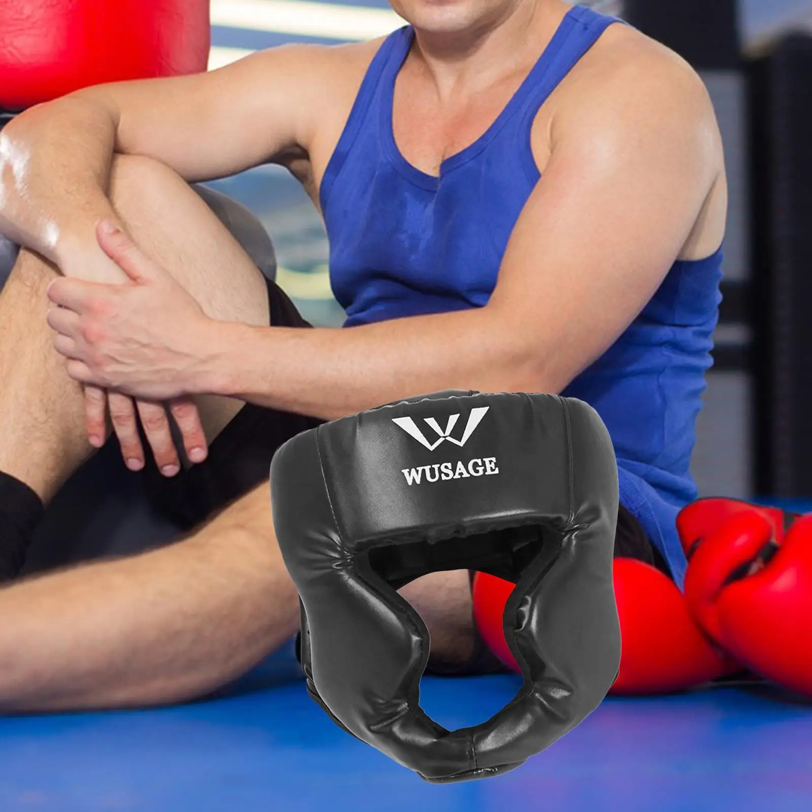 Boxing Headgear Breathable Impact Absorption Head Protector for Kickboxing Sparring Taekwondo Karate Muay Thai