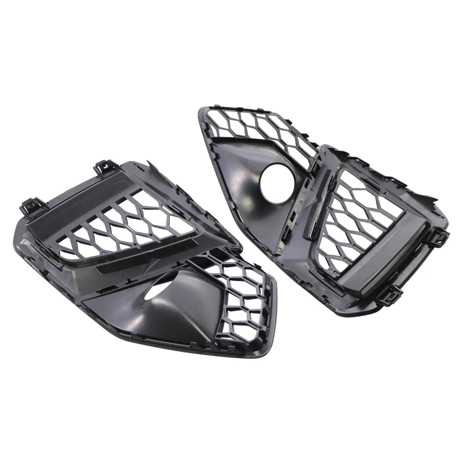 Pair of Fog Lamp Grille Assembly for S-Line Bumper Replacement Grill Cover for Audi S4 A4 20-2022 8WD807682M 8WD807681M