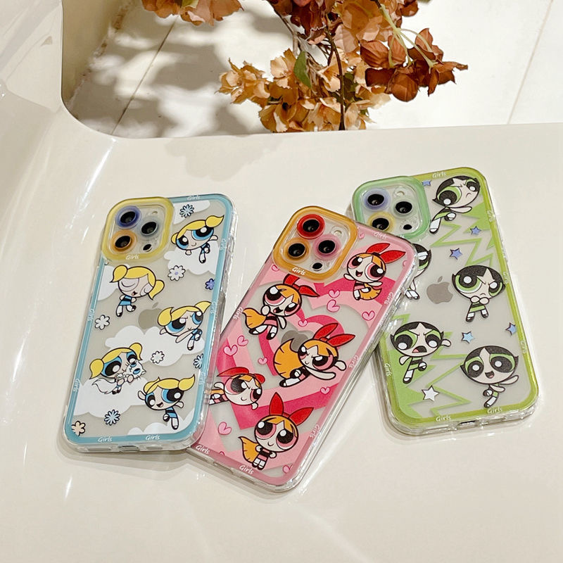 iphone 13 pro max clear case JOME Cute Cartoon Powerpuff Girls Phone Cover For iPhone 11 12 pro 13 Pro Max 7 8 Plus Xr X XS MAX Case iphone 13 pro max clear case