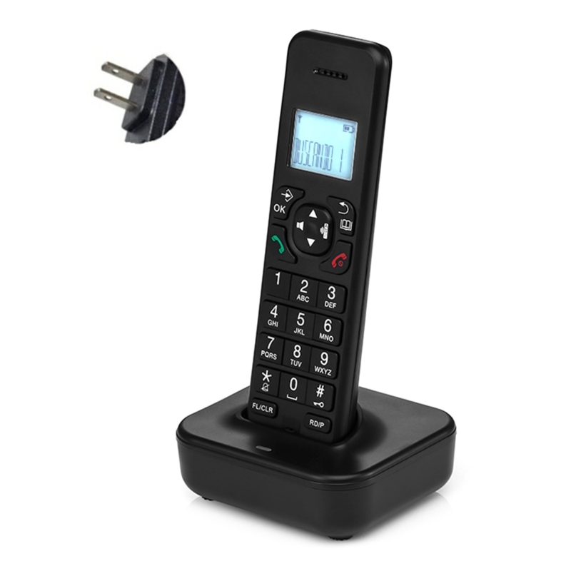 S523de9ec2c0940e48f692fede30b9d51I - D1102B Fixed Landline Wireless Telephone Stylish with Multi Languages Caller Display Backlit and Number Storage