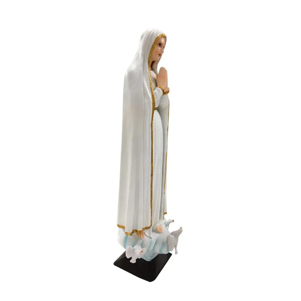 Mary Figurine Praying Holy Crafts Religious Collectibles Blessed Mother Statues for Tabletop Shelf Desk Home Family Gift