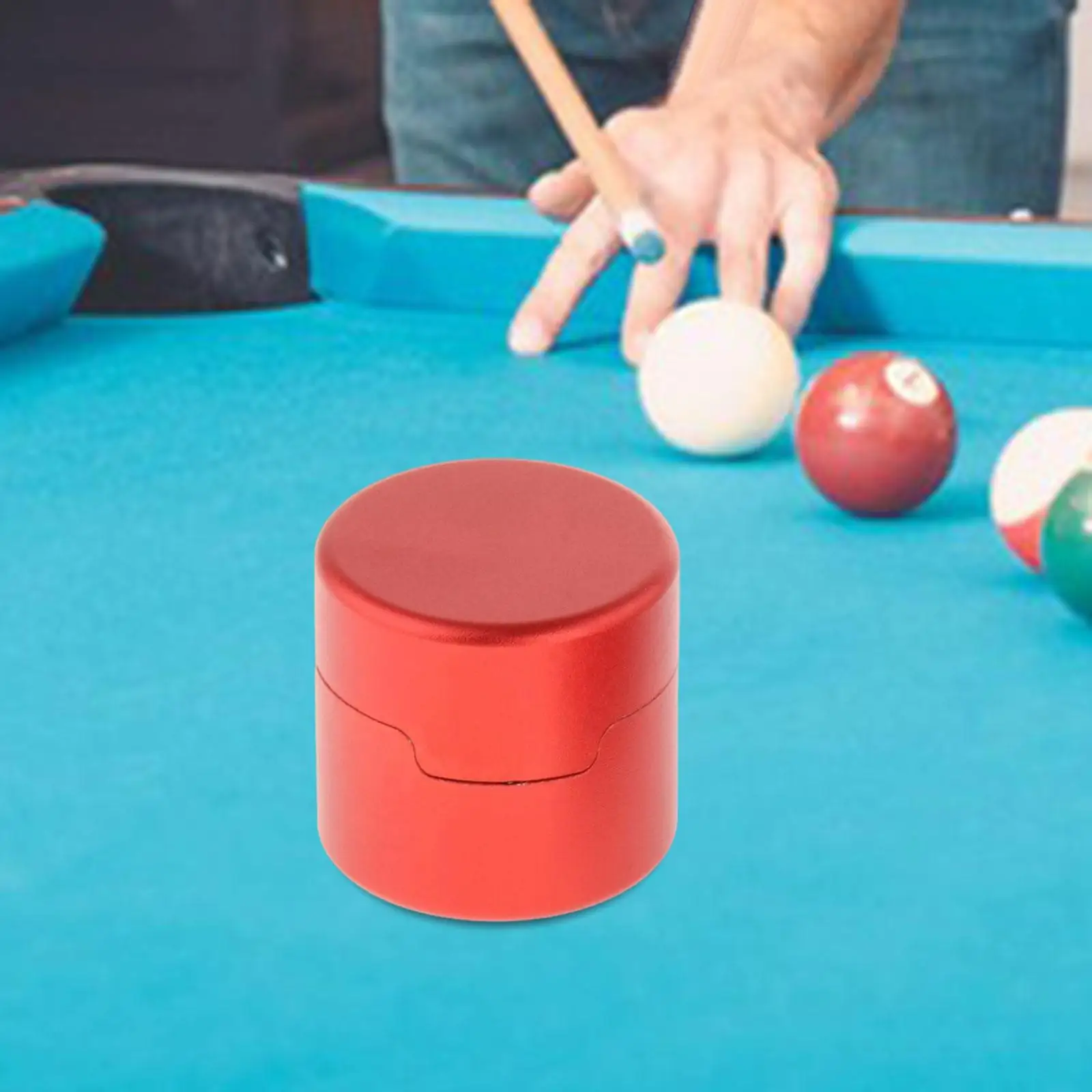 Pool Cue Chalk Holder Easy to Carry Container Round Shaped Cup Box Lightweight