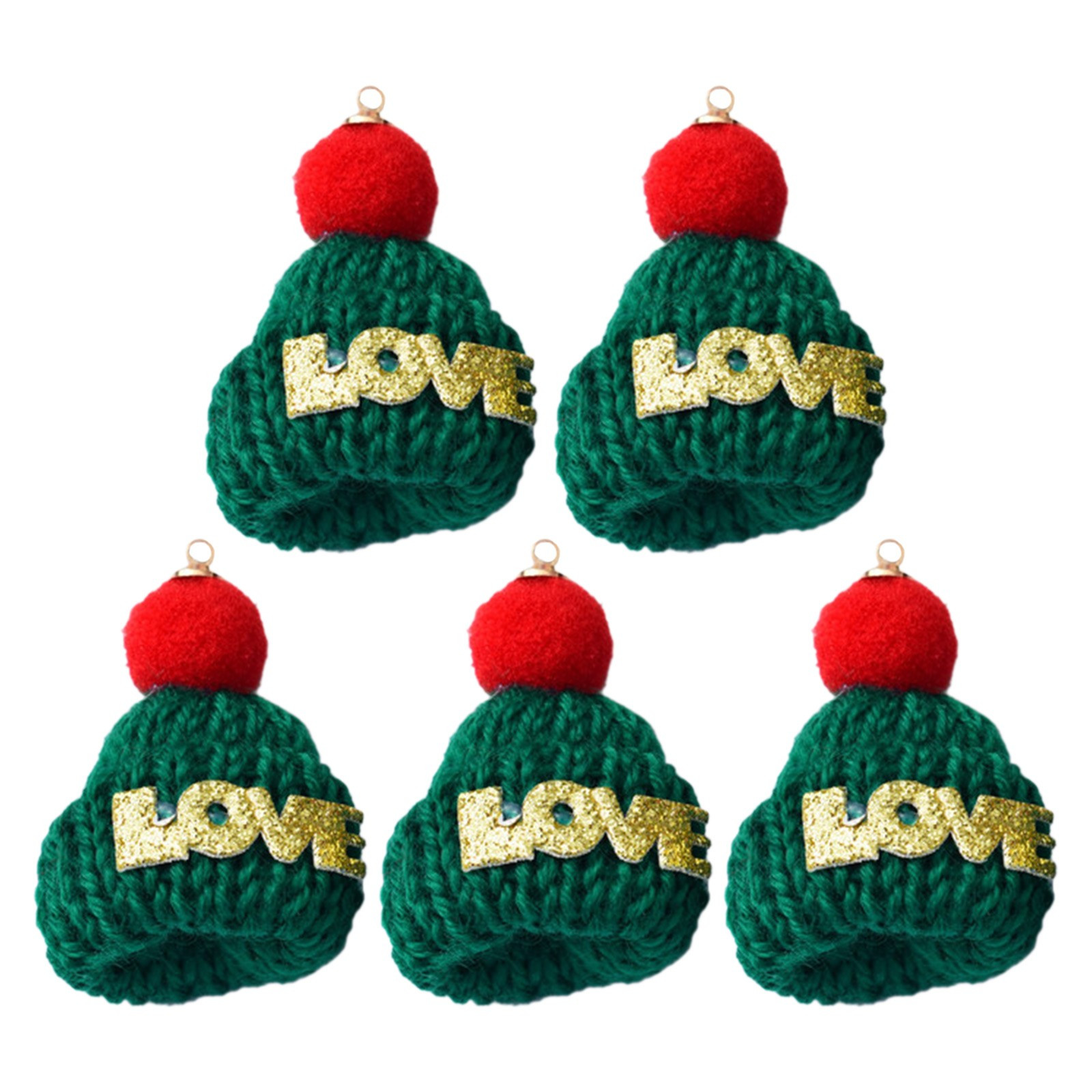 100 Mini Chapeaux De Noël Tricotés - Décoration De Table Et De Bouteilles Pour Fêtes De Fin D'Année - 5