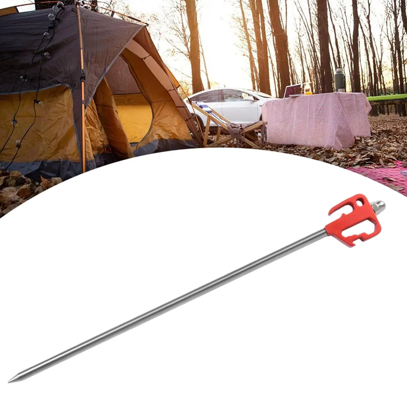 Lightweight Tent Stakes Pegs Ground Nails Multifunctional Durable Rust Proof for Fishing Outdoor Mountaineering Canopy Shelter