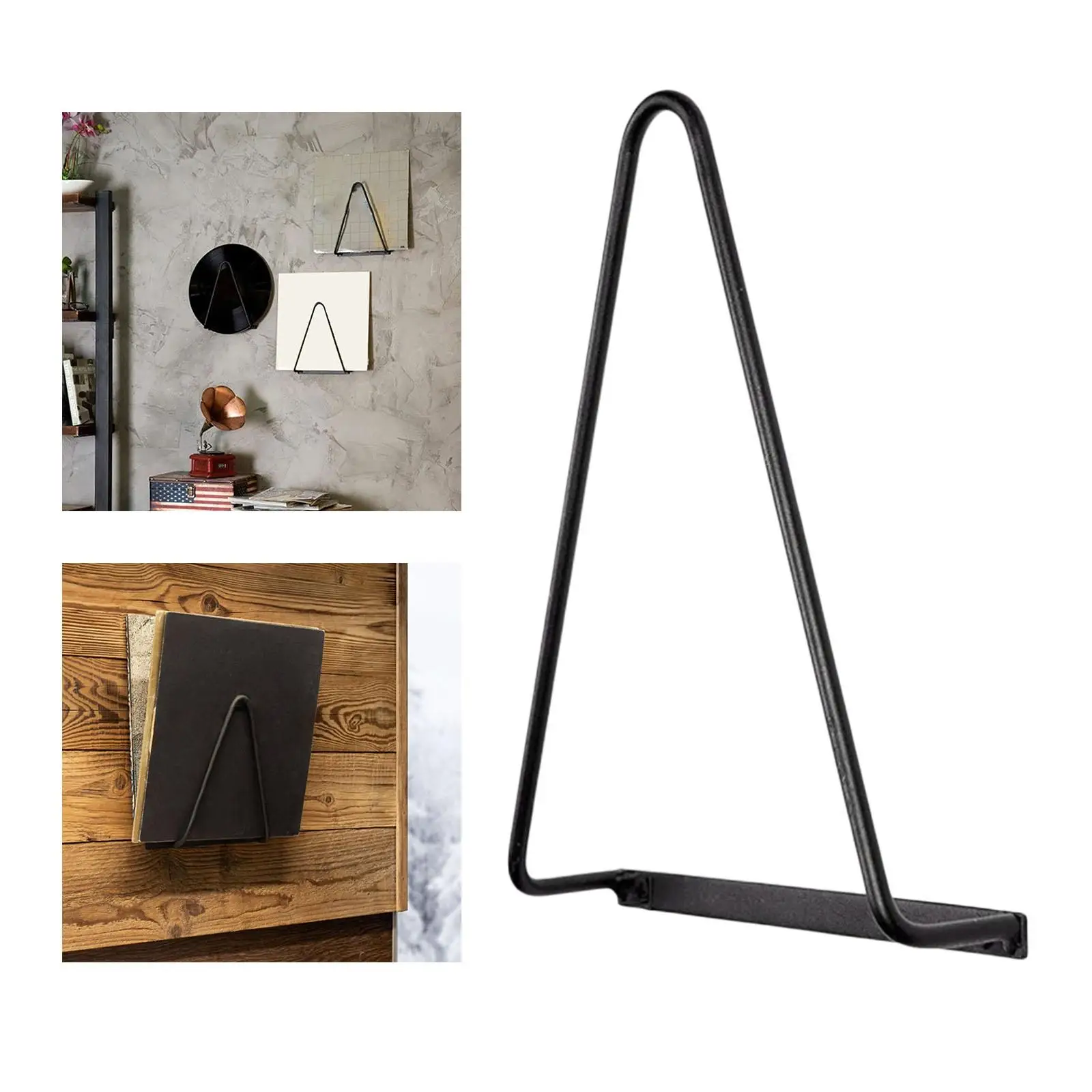 Creative Metal Triangle Wall Mounted Records Storage Rack for Documents, s, Books, Records, Newspapers