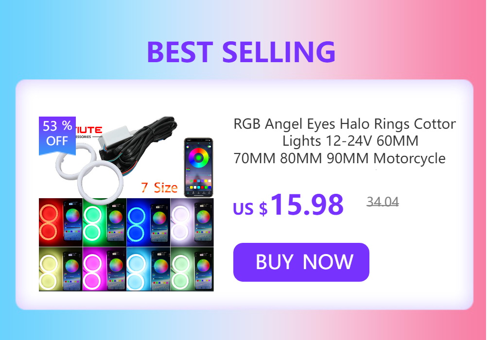 2 in 1 RGB Car Demon Eye Headlights with App Control  Devil Eyes Halo Rings 2.5 3.0 Inch Projector Lens Retrofit Car Accessories