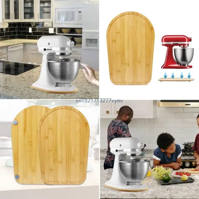  Mixer Mat Slider for KitchenAid 4.5-5 Qt Tilt Head Stand Mixer  - Bamboo Kitchen Appliance Sliding Tray Mixer Mover Slider Board Compatible  with Kitchen aid 4.5-5 Qt Stand Mixer, KitchenAid Artisan