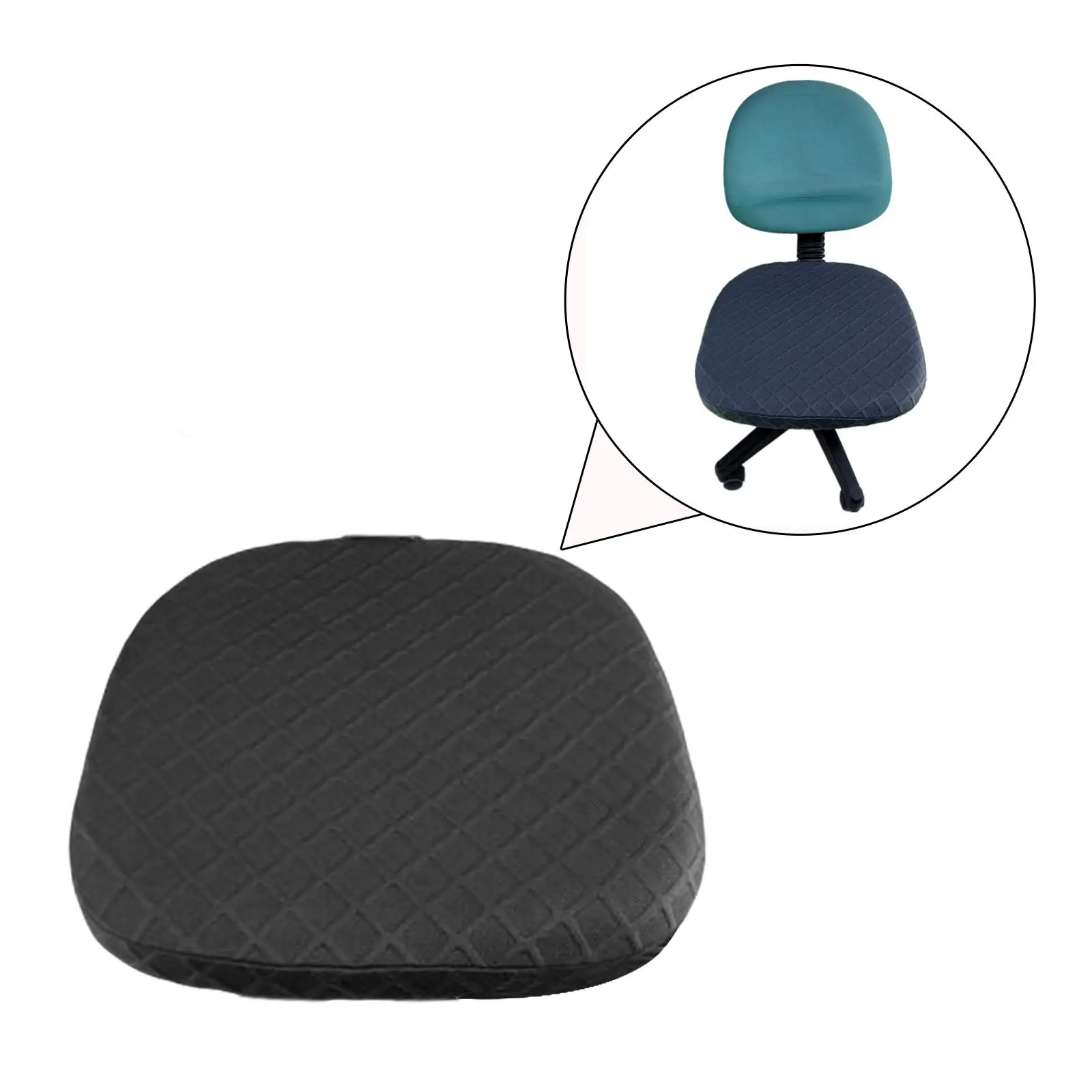 Stretchable Jacquard Office Computer Chair Cushion Seat Cover Machine Wash for Square or Round Seat Cushions Solid Pattern