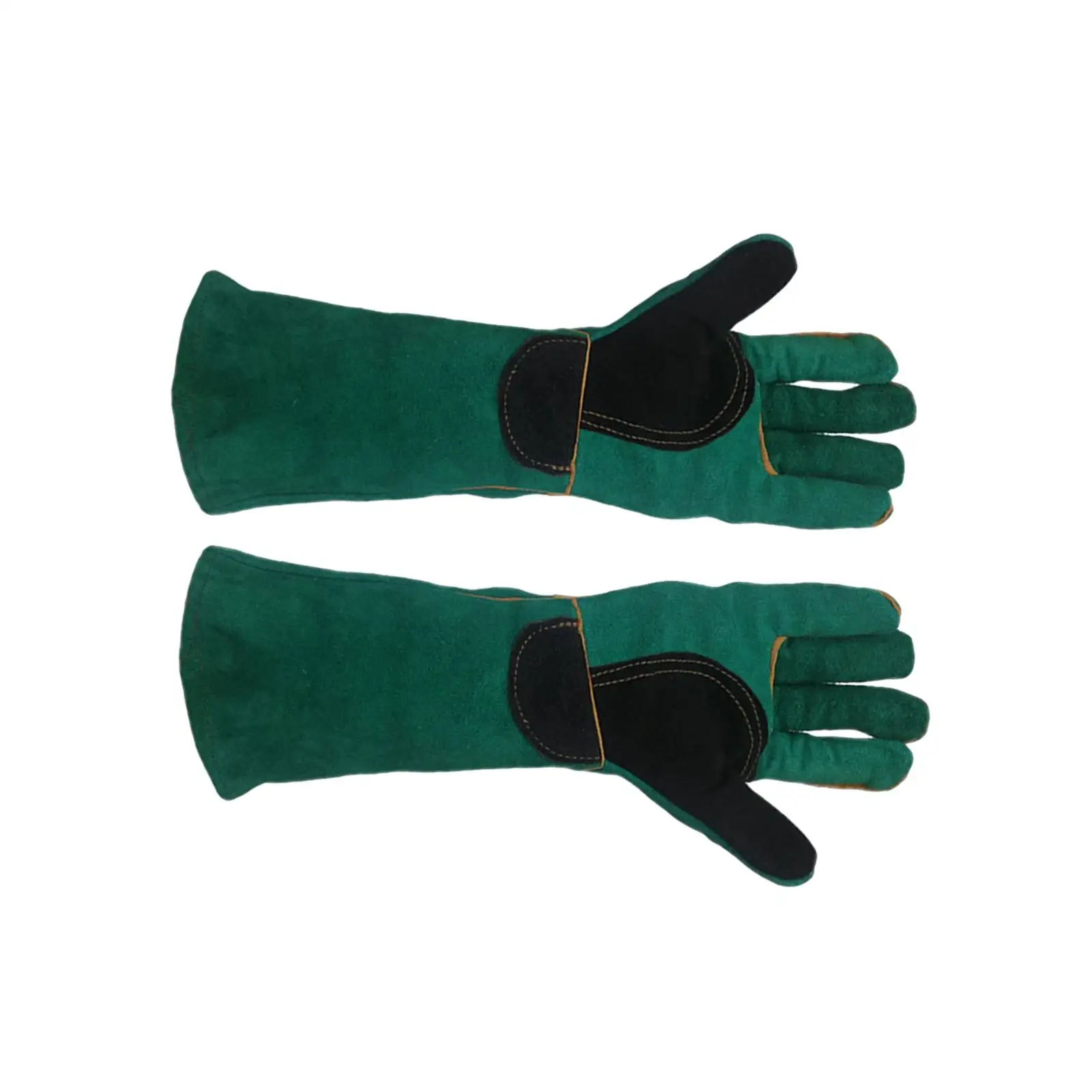 43cm Animal Handling Gloves Pet Supplies Reinforced Leather Padding Bite Resistant Protective for Zoo Worker Bird Dog Parrot Cat