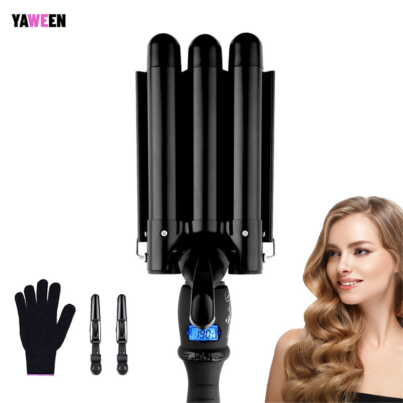 Best of 3 Barrel Curling Iron Wand Electric Professional Ceramic Hair Curler Roller Lcd Curling Iron Waver Fashion Styling Tools Reviews & Tips