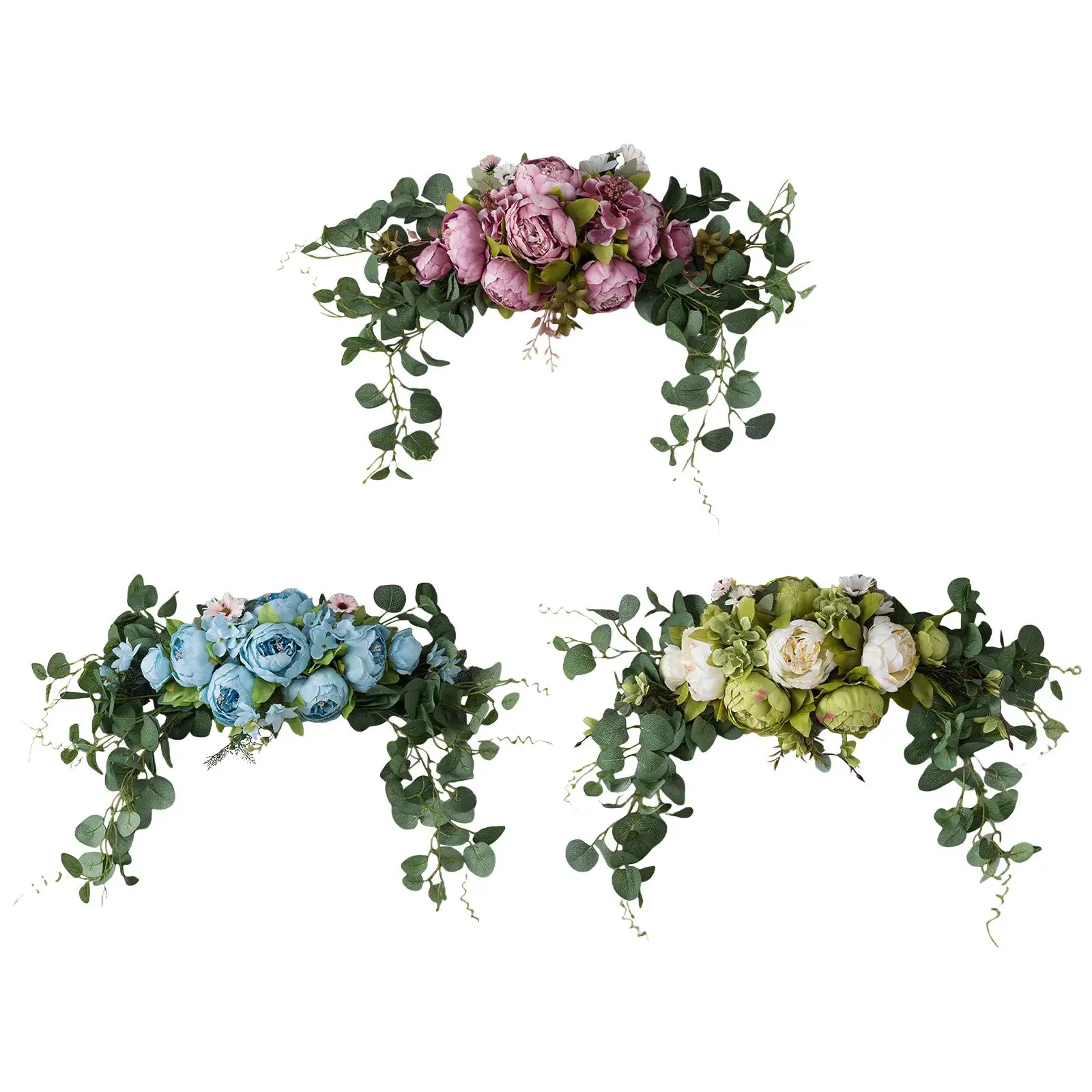 Flower Garland Handmade Flowers Backdrop Arch Fake Flower for Arch Photography Props