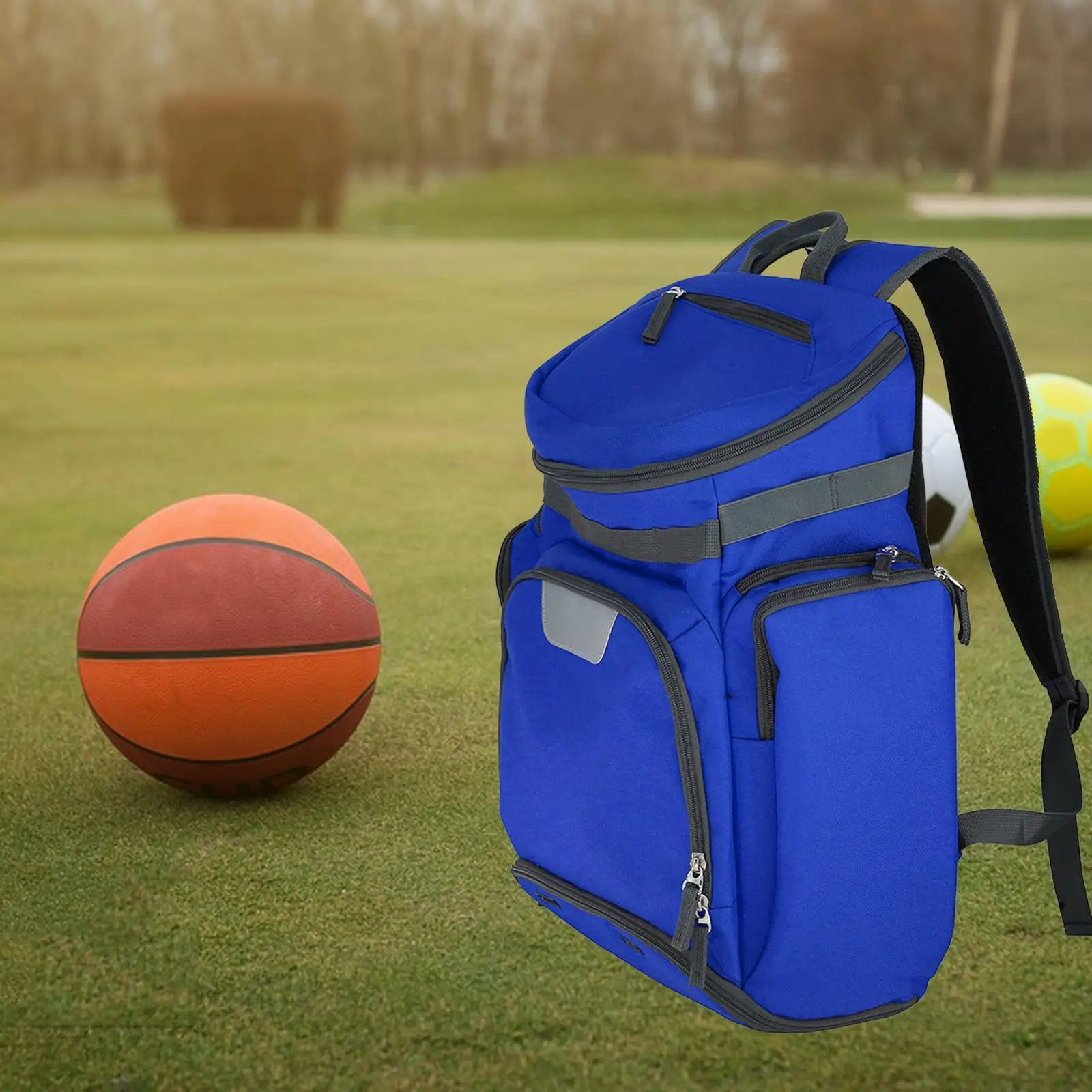 Basketball Backpack Bag Sackpack with Shoe and Ball Compartment Sport Bag for Men Reflective Patch Durable Travel Bag Ventilate