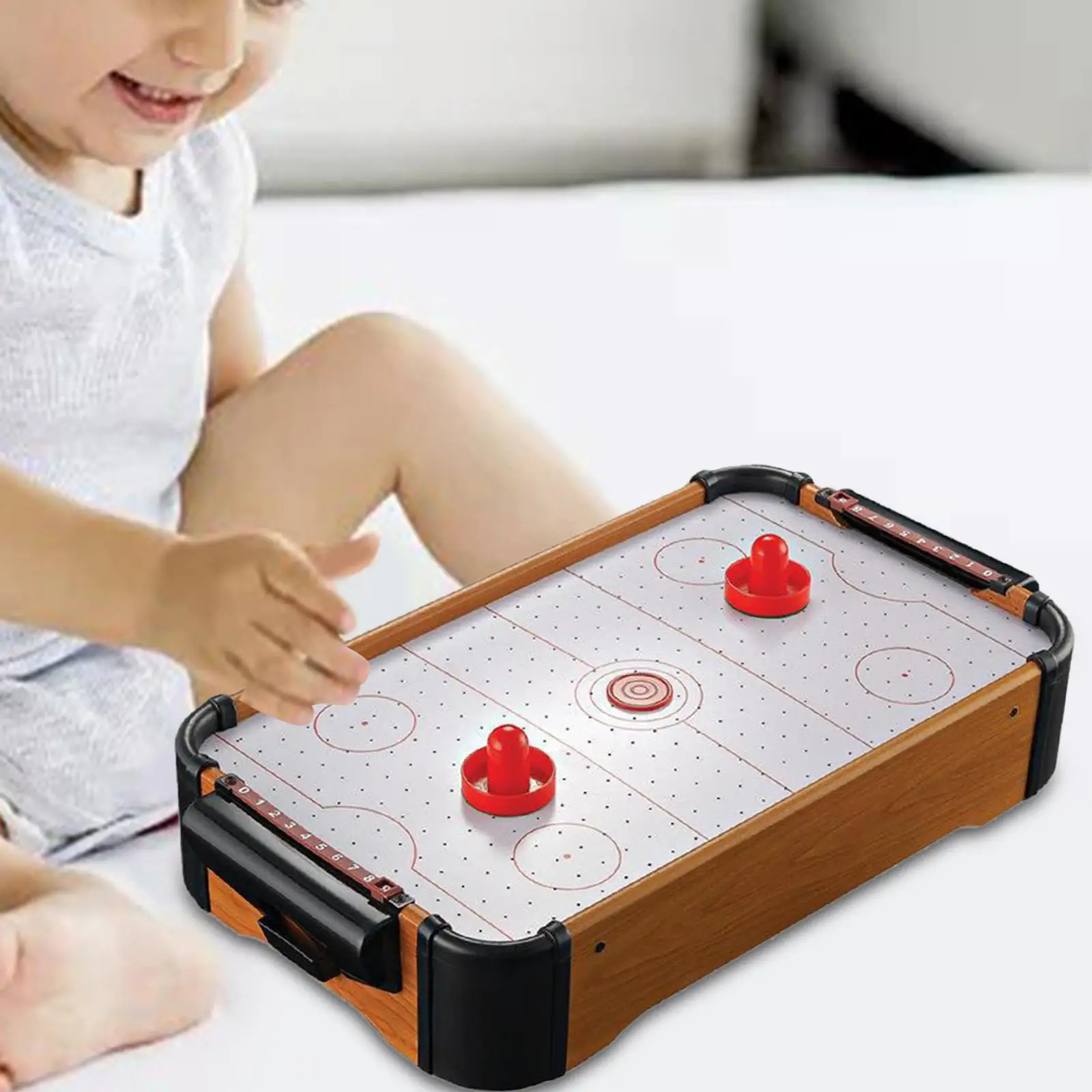 Wood Hockey Game Set Party Sport Game Entertainment Family games sports Play Football Board Tabletop Air Hockey for Child Adults