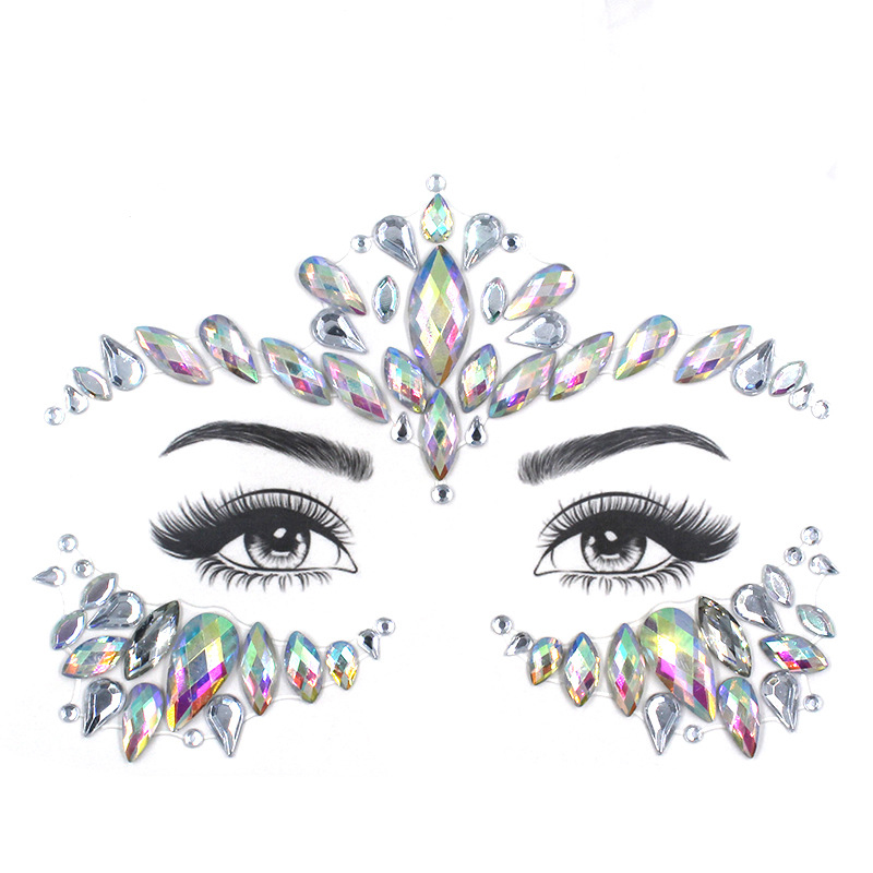 Best of 3D Sexy Face Tattoo Crystal Stickers Temporary Tattoos Glitter Fake Tattoo Rhinestones Masquerade Women Party Face Jewels Tattoo Reviews & Tips - Image 4