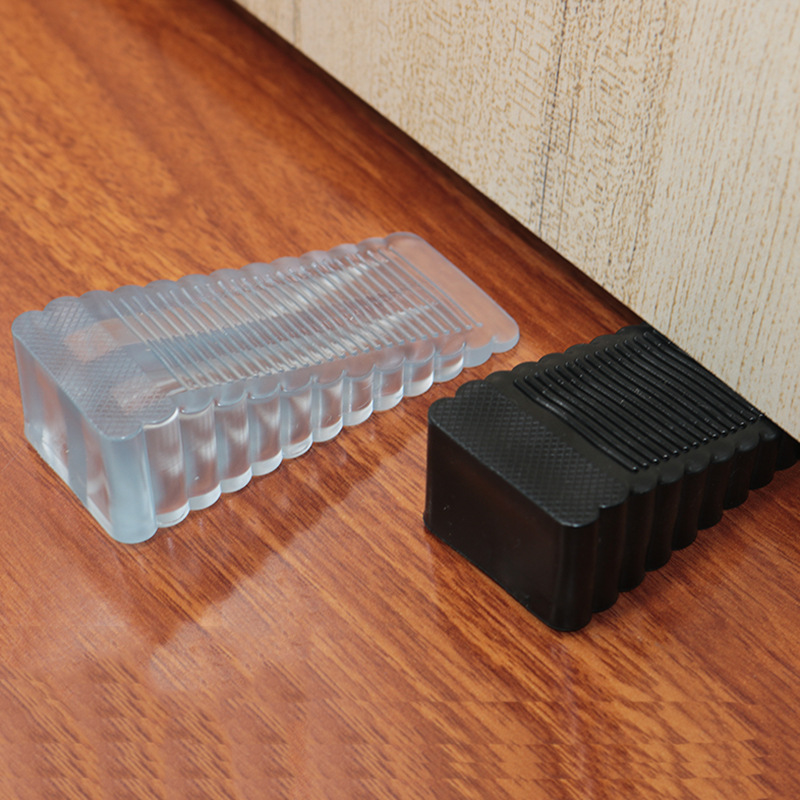 Description Picture 5 of itemTrapezoid Silicone Rubber Door Stop Stoppers Door  Children Anti-Folder Hand Hotel Security  Card Hanging Door Stop