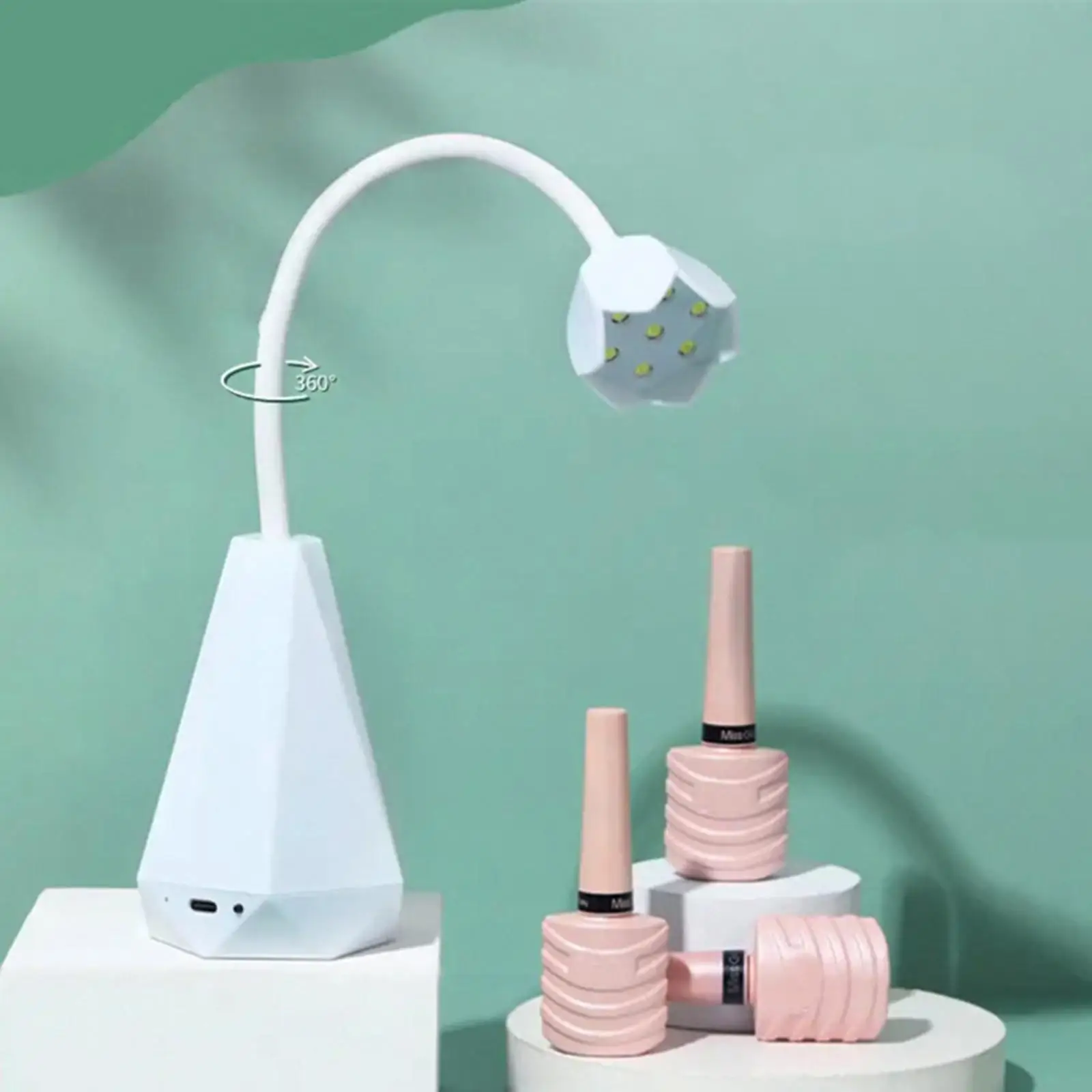 LED Nail Lamp Nail Dryer Flexible Desk Lamps Rotatable for Nail Art Home DIY