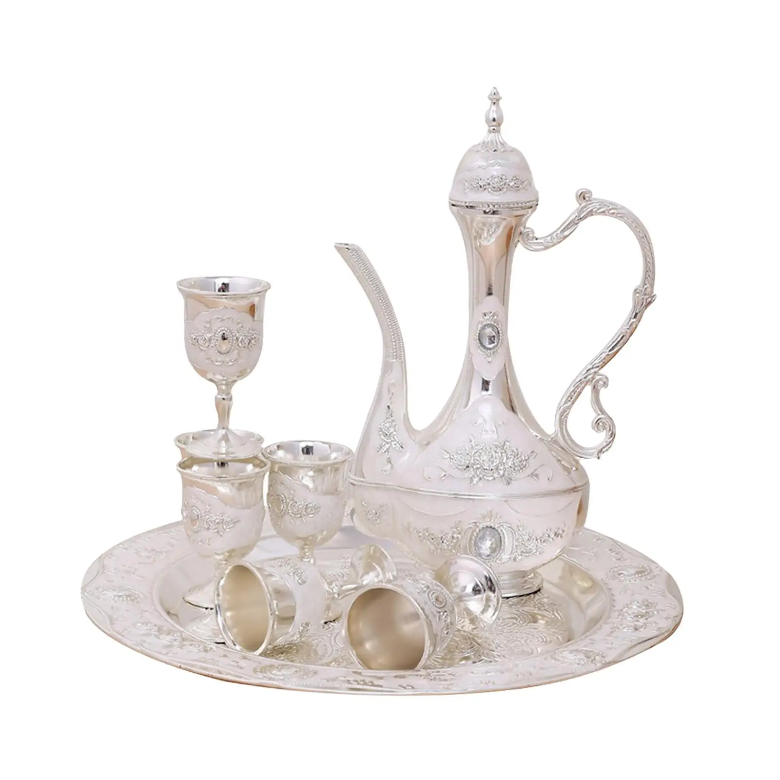 Vintage Turkish Coffee Set Art Crafts for Bar Tea Party Housewarming Gift