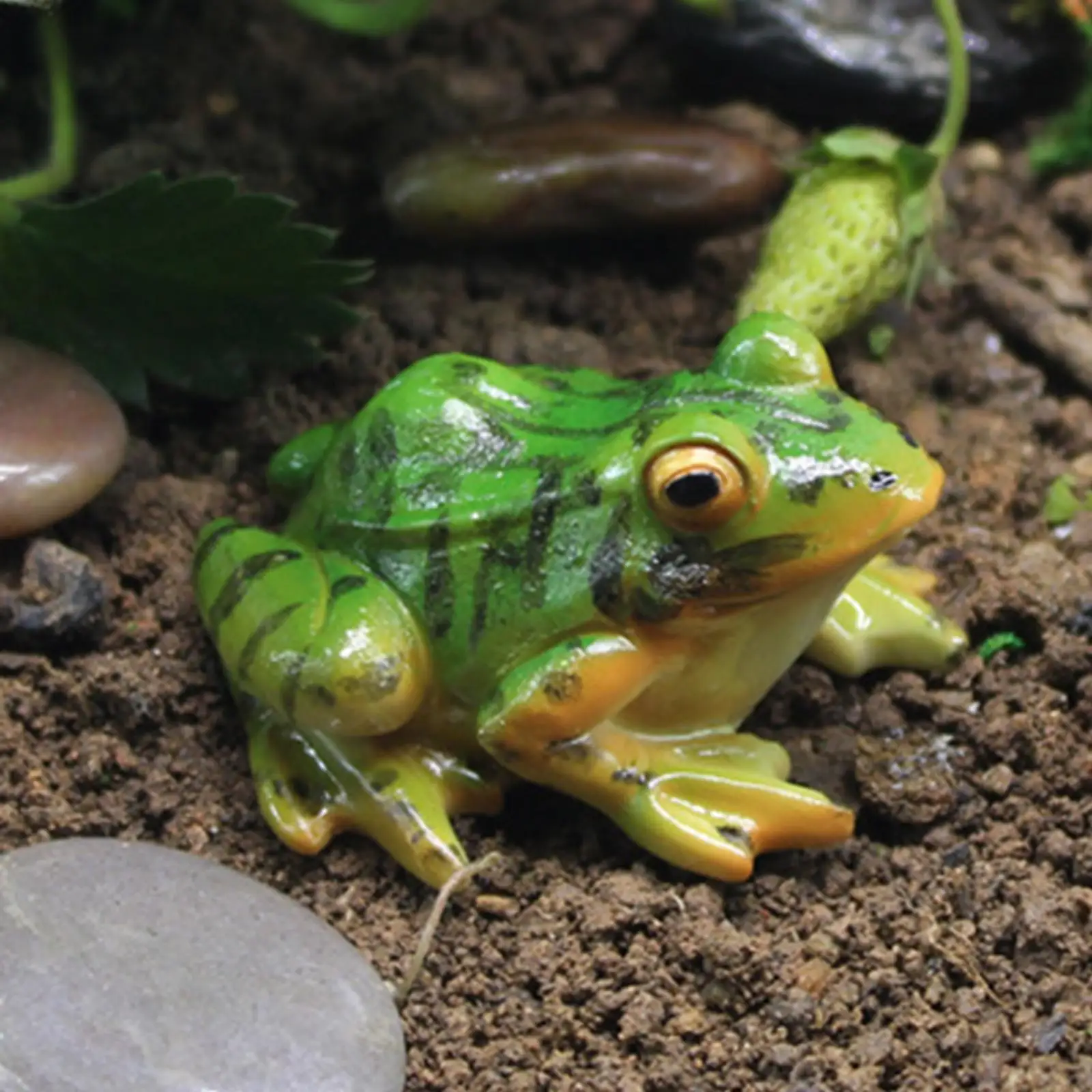 Home Garden Yard Frog Big Eyes Statue Lawn Ornaments Art