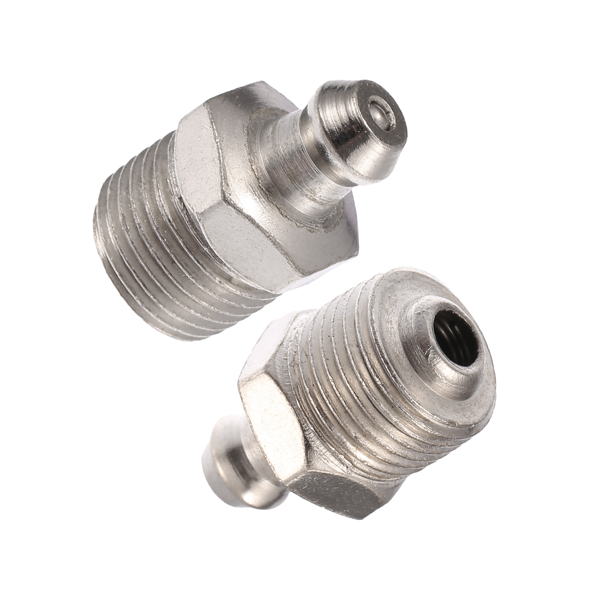 Uxcell 45 stücke M6 M8 M12 Gerade 45 Grad 90 Grad Nickel Überzogene Motorrad Lkw Auto Ersatz Fett Nippel Armaturen set – Detail 3