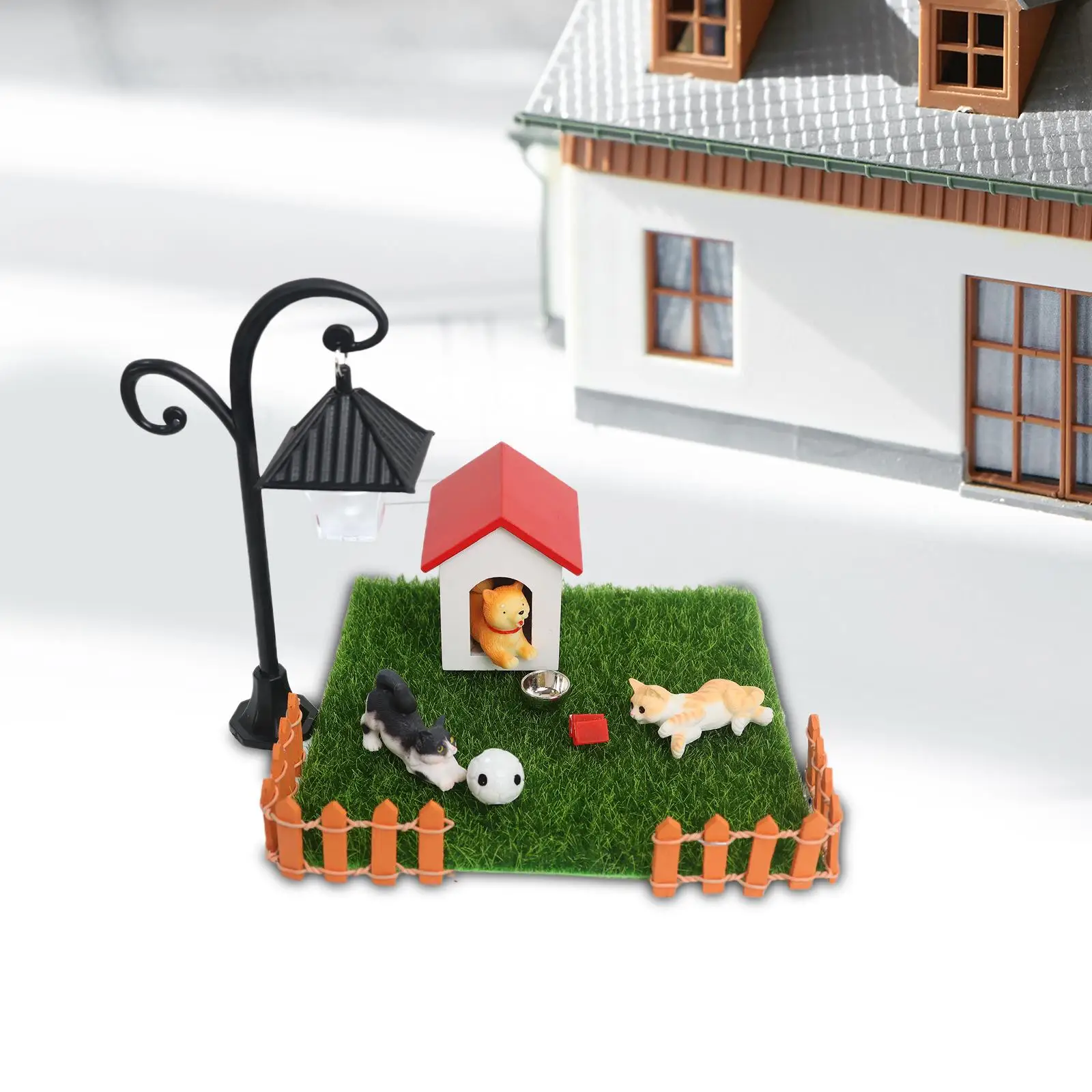 Ornaments Miniature Pet Dog Playpen DIY Scene Pretend /12 Photo Props DIY Accessory Outdoor Animal puppy Set