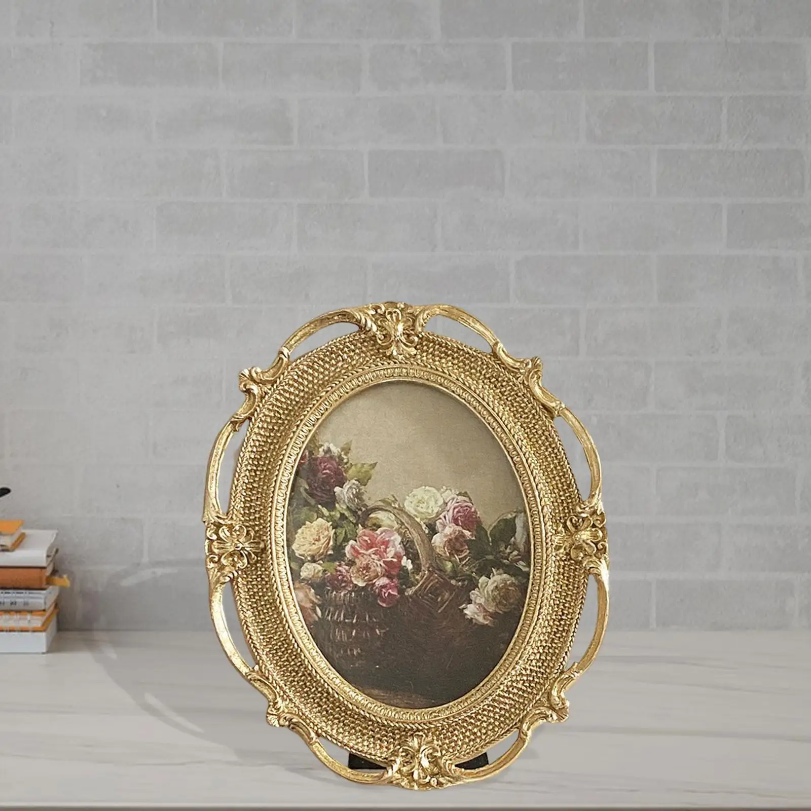 Vintage Style Photo Frame Picture Holder Tabletop Wall Mounted Resin Picture Frame for Wedding Bedroom Hallway Birthday Gift